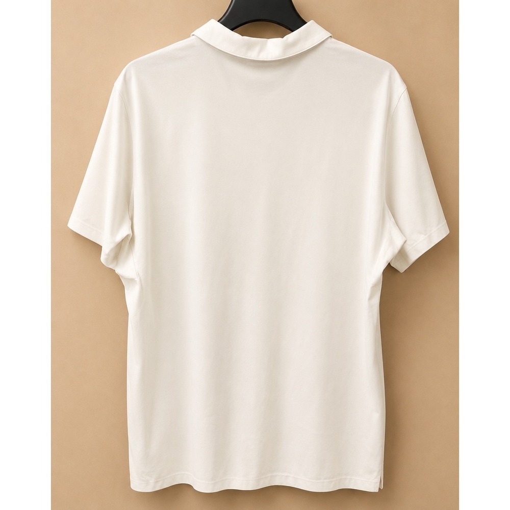 Lululemon Metal Vent Tech Polo Mens Medium White Excellent Quarter Zip Athletic - Picture 3 of 4